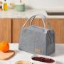 Thermal Insulated Lunch Box Tote Cooler Bag Bento Pouch Lunch Container School Food Storage Bags Oxford Cloth Aluminum Foil ODM