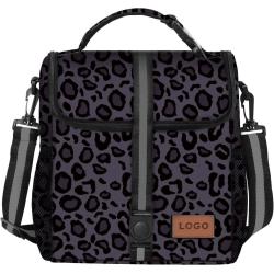 Lunch Bags for Women Leakproof Insulated Floral Lunch Box with Adjustable Shoulder Strap Reusable Zipper Cooler Tote Bag