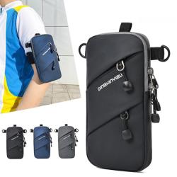 ZR910 New Arm Bag Men's PU Fitness Wrist Bag Leisure Letters Waterproof Portable Outdoor Sports Running Phone Waist Bag
