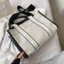 Large capacity canvas bag for women's 2023 new niche portable tote bag