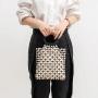 Wooden bead handmade woven women's bag with niche design handbag