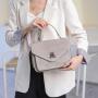customized casual snake skin print Real leather handbags purses for women women's small shoulder messenger bags hot 2024 trendy