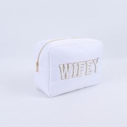 New Style Fashion Cute Korea Girls Makeup Bag Organizer Custom Designer Travel Portable Nylon Waterproof Zipper Cosmetics Bag
