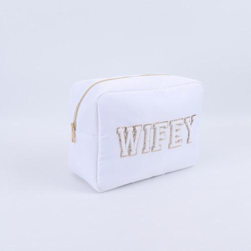 New Style Fashion Cute Korea Girls Makeup Bag Organizer Custom Designer Travel Portable Nylon Waterproof Zipper Cosmetics Bag