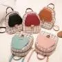 ZR422 Girls' Backpacks Are Versatile And Stylish with Small Checked Schoolbags Cosmetics Women Bag Female Backpack Mini Zipper