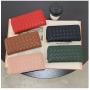 ZR394 Woven Fashion Wallet Women's 2023 New Zipper Large Capacity Long PU Handheld Bag Women's Spot Wholesale