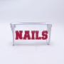 keymay Custom Embroidery Chenille Letters PVC Zipper Pouch Custom Logo Transparent Toiletry Makeup Bag Clear Cosmetic Bag