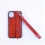 OEM ODM Capa De Celular Genuine Leather Mobile Cell Phone Case Cover for iphone 13 14 pro max  Wrist Strap Long Strap Crossbody