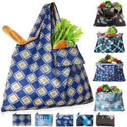 Custom Reusable Waterproof Folding Large Capacity Handbags Shopping Tote Bags Portable Women Foldable Eco Grocery Bag