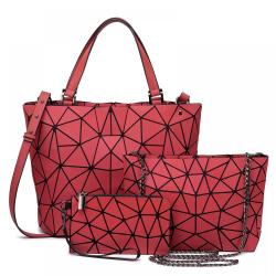 LOVEVOOK Brands Ladies Shoulder Tote Bag Women Luminous Geometric Handbags Sets handbags for women