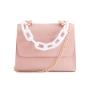 Crocodile print small square bag crossbody women's shoulder bags wholesale small bag thick chain handbag female