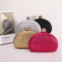 2023 Top Fashion Double Sided Water Diamond Crossbody Tassel Party Wedding Dress Women Evening Bag Texture
