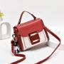 2023 New Fashion Women's Handbag Trend Pu Splicing Soft Handle Women's Car Sewing High-grade Texture Solid Color Shoulder Bag