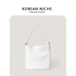 New Single Shoulder Bag for Women's Small and High end High Capacity Handbag PU Soft Leather Simple Tote Bag