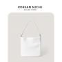 New Single Shoulder Bag for Women's Small and High end High Capacity Handbag PU Soft Leather Simple Tote Bag