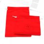 Wholesale Custom Logo Printing Red Satin Hair Bundle Extension Packaging Bag Luxury Soft Drawstring Gift Underwear Silk Pouch