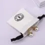Custom Logo Printing Brush Canvas Jewelry Necklace Bag Drawstring Luxury Cotton Canvas Mini Jewelry Pouch