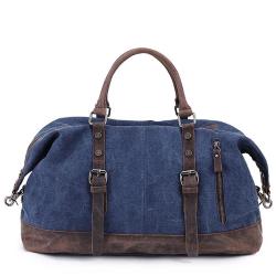 Hot sale canvas travel bag Crazy Horse hide Travel Crossbody Shoulder Bag Large Capacity outdoor travel weekender duffle bag