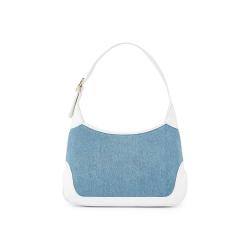 Custom logo Pu Leather Luxury Handbags Fashionable Quality Denim And Leather Sling Shoulder Crossbody Bag For Women