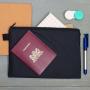 Gelory Factory Wholesale Black Canvas Zipper Pouch Bags Polyester Pencil Case Blank DIY Craft Bags for Schools & Offices