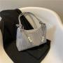Summer Newest Pearl Chain Para Mujeres Bolso Bolsas Square Small Hand Bags For Women Pleated Leather Lady Designer Shoulder Bag
