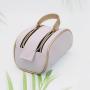 Factory Sale Portable double zipper cosmetic bag custom pu portable toiletry storage bag