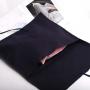 High Quality Blue Cotton Twill Envelope Dust Bag For Handbag Reusable Custom Logo Printed Clothes Shoe Packing Cotton Pouch
