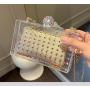 Wholesale Luxury handbag purse acrylic ladies transparent women's clutch evening bags purse crossbody clear bag