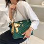 Women's bag 2024 new Korean version of the single shoulder cross-body bag casual deer lattice silk scarf messenger bag