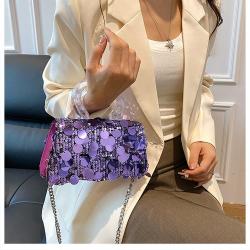 2024 New Fashion Glitter Single Shoulder Small Square Bag designer bags clutch bag women