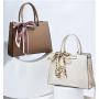 2023 New Fashion Women'S Handbag Large Capacity Litchi Pattern Shoulder Bag With Scarves Wholesale Women Handbags