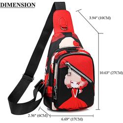 2024 Custom Promotional Fashion Waterproof Pu Sling Shoulder Bags Girls Printed Travel Women Crossbody Chest Bag