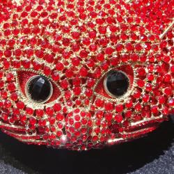 Red Animal Bridal Designer Clutch Women Evening Party Handbag Diamonds Fox Shape Crystal Purses Wedding Dinner Clutches bag