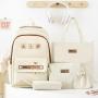ZF362 Hot New Women Shoulder Bag Fashion Trend Four Sets of Nylon Backpack Student School Bag  No Pendant