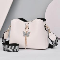 Simple large capacity fashionable solid color crossbody bag