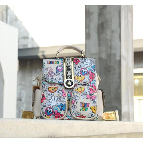 ladysky printing material handbag for ladies luxury large capacity female designer backpack for women quality shoulder bag 29 cm