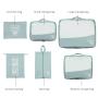 Private Label Custom Luggage Packing Organizer Set Lightweight Suitcase Polyester Waterproof 6pcs Storage Travel Packing Cubes