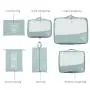 Private Label Custom Luggage Packing Organizer Set Lightweight Suitcase Polyester Waterproof 6pcs Storage Travel Packing Cubes
