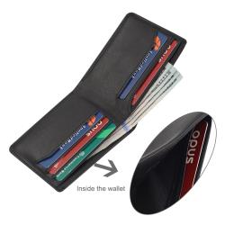 Wholesale designer men's leather wallet card holder oil waxed leather men front pocket wallet