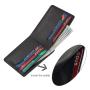 Wholesale designer men's leather wallet card holder oil waxed leather men front pocket wallet