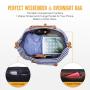 Sucipi wholesale 2pc/set Waterproof Overnight Travel Duffle Bags with Shoes Compartment Large Canvas PU Duffel Bag for Men Women