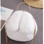 OEM932 New 2023 Plush Bag Women Cross Korean Cute Handheld women bag Autumn and Winter New Rabbit Ear Clip Bag for women