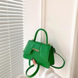 Bags for women 2024 small square bag fashion popular versatile simple crocodile print shoulder crossbody bag handbag