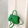 Bags for women 2024 small square bag fashion popular versatile simple crocodile print shoulder crossbody bag handbag