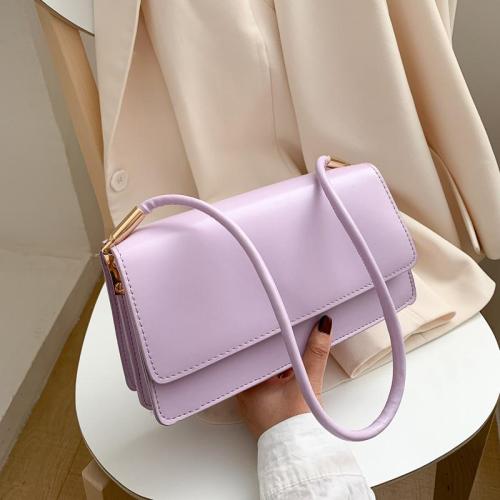Hot selling fashion single shoulder underarm casual versatile solid color small square bag sac main femm sac carteras para mujer 	 sac a main