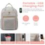 LOVEVOOK Fashion Oxford Travel Backpack Water Resistant multiple pockets College School Bookbag Women 15.6" 17" Laptop Backpacks