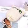 Hot Sale Recycled Natural Cotton Gift Shoe Packaging Bag Custom Logo Organic Muslin Dust Shoe Pouch