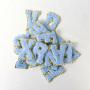 Stock Multi Color  A-Z Pearl Alphabet English Letter  Self Adhesive 3M Sticker custom embroidery letter patch