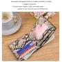 European American Retro Creative Print Men's Short Leather Wallet Waterproof Student Soft Wallet Large Multi-Card Capacity