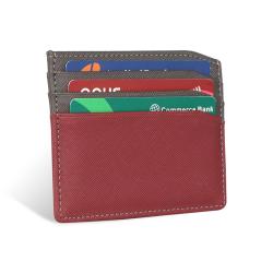 China Factory Custom Card Holder Pu Leather  Wallet Stamp Your Logo Promotional Card Holders For Women Slim Wallet Rfid